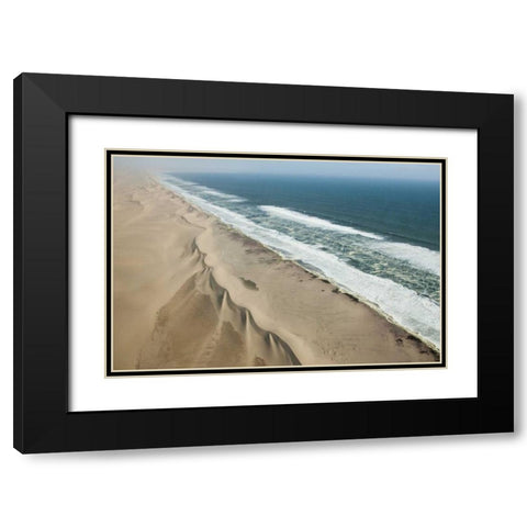 Namibia, Skeleton Coast Beach and sea scenic Black Modern Wood Framed Art Print with Double Matting by Kaveney, Wendy