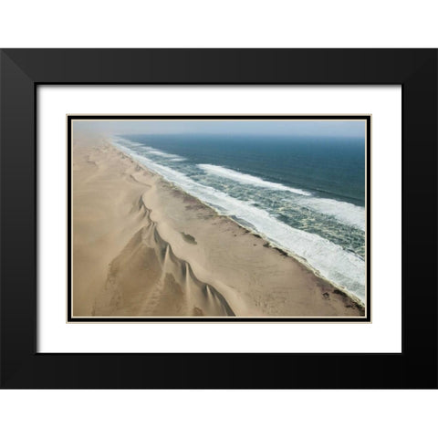 Namibia, Skeleton Coast Beach and sea scenic Black Modern Wood Framed Art Print with Double Matting by Kaveney, Wendy