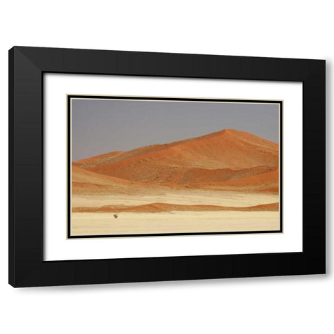 Namibia, Namib Desert Patterns on sand dunes Black Modern Wood Framed Art Print with Double Matting by Kaveney, Wendy