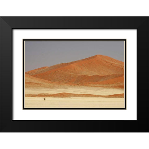 Namibia, Namib Desert Patterns on sand dunes Black Modern Wood Framed Art Print with Double Matting by Kaveney, Wendy