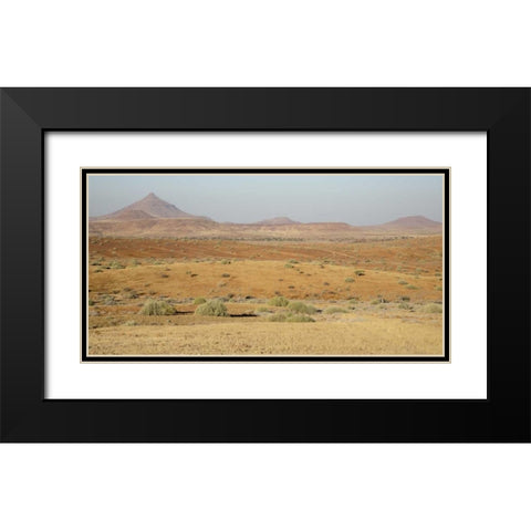 Namibia, Namib Desert, Desert landscape Black Modern Wood Framed Art Print with Double Matting by Kaveney, Wendy