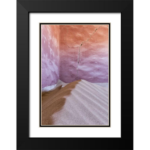 Namibia, Kolmanskop Abandoned house Black Modern Wood Framed Art Print with Double Matting by Kaveney, Wendy