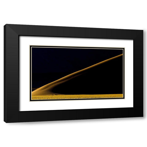 Namibia, Namib-Naukluft NP Abstract of sand dune Black Modern Wood Framed Art Print with Double Matting by Young, Bill
