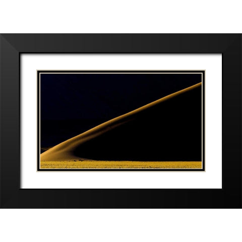 Namibia, Namib-Naukluft NP Abstract of sand dune Black Modern Wood Framed Art Print with Double Matting by Young, Bill