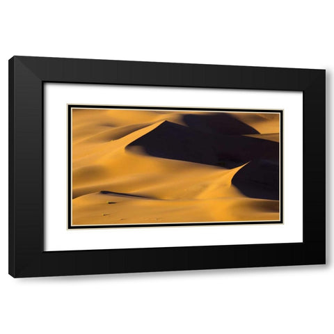 Namibia, Namib-Naukluft NP Abstract of sand dune Black Modern Wood Framed Art Print with Double Matting by Young, Bill