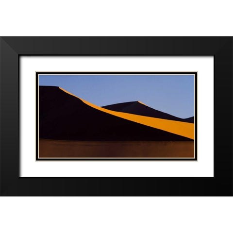 Namibia, Namib-Naukluft NP Abstract of sand dune Black Modern Wood Framed Art Print with Double Matting by Young, Bill