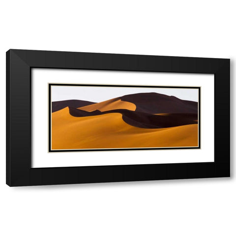 Namibia, Namib-Naukluft NP Abstract of sand dune Black Modern Wood Framed Art Print with Double Matting by Young, Bill