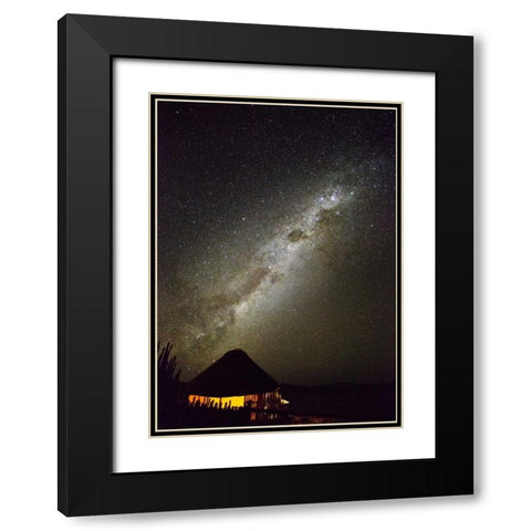 Africa, Namibia Milky Way and night sky Black Modern Wood Framed Art Print with Double Matting by Young, Bill