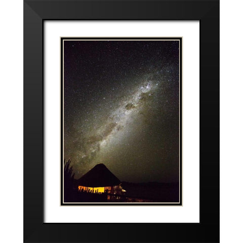 Africa, Namibia Milky Way and night sky Black Modern Wood Framed Art Print with Double Matting by Young, Bill