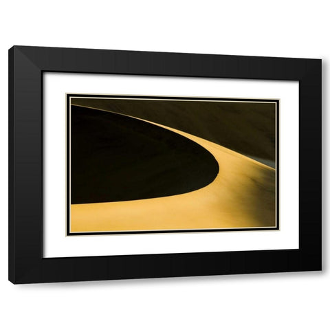Namibia Abstract of sand dune near Walvis Bay Black Modern Wood Framed Art Print with Double Matting by Young, Bill