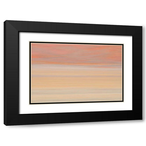Namibia Abstract of heat distorting grassy plain Black Modern Wood Framed Art Print with Double Matting by Young, Bill