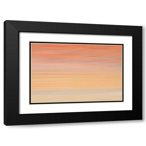 Namibia Abstract of heat distorting grassy plain Black Modern Wood Framed Art Print with Double Matting by Young, Bill