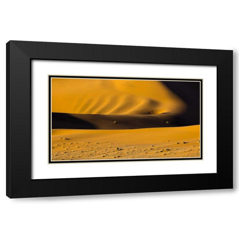 Namibia, Namib-Naukluft NP Abstract of sand dune Black Modern Wood Framed Art Print with Double Matting by Young, Bill