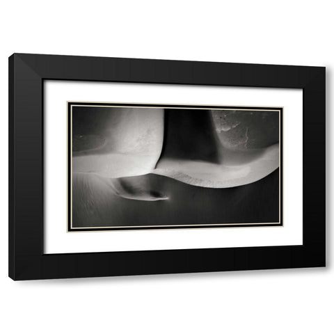 Namibia, Namib-Naukluft NP Aerial of sand dunes Black Modern Wood Framed Art Print with Double Matting by Young, Bill