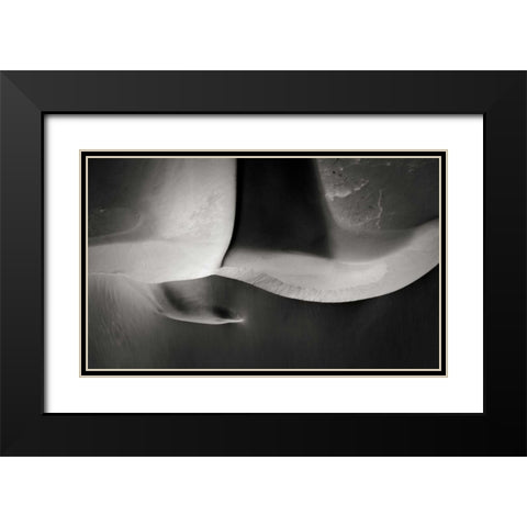 Namibia, Namib-Naukluft NP Aerial of sand dunes Black Modern Wood Framed Art Print with Double Matting by Young, Bill