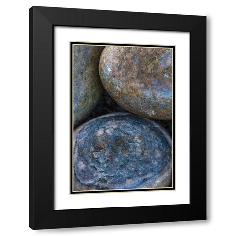 South Buckballbaai Cluster of rounded rocks Black Modern Wood Framed Art Print with Double Matting by Young, Bill