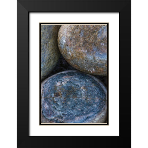South Buckballbaai Cluster of rounded rocks Black Modern Wood Framed Art Print with Double Matting by Young, Bill