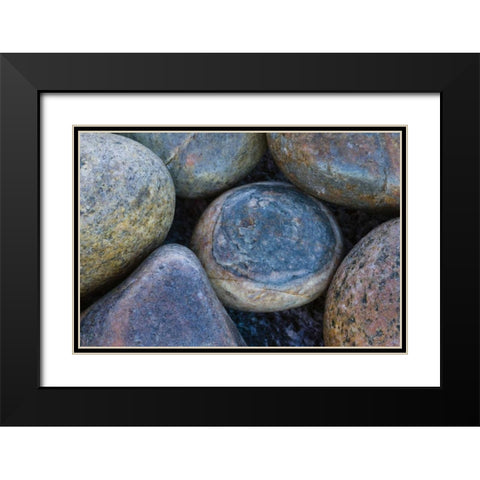 South Buckballbaai Cluster of rounded rocks Black Modern Wood Framed Art Print with Double Matting by Young, Bill