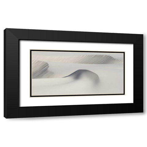 South Africa Sculpted shapes of white sand dunes Black Modern Wood Framed Art Print with Double Matting by Young, Bill