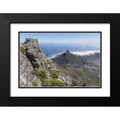 South Cape Town Sky lift on Table Mountain Black Modern Wood Framed Art Print with Double Matting by Lord, Fred