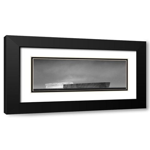 Antarctica, Tabular icebergs in sun and shadow Black Modern Wood Framed Art Print with Double Matting by Young, Bill