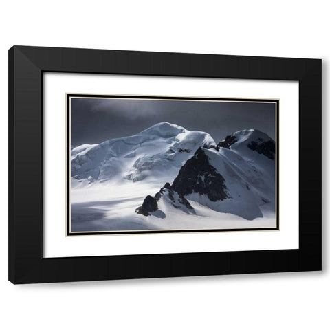 Antarctica Mountain and glacier landscape Black Modern Wood Framed Art Print with Double Matting by Young, Bill