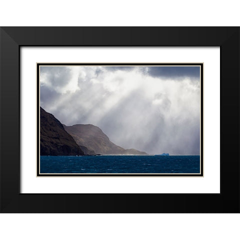 Southern Ocean-South Georgia-King Edward Cove-Grytviken Black Modern Wood Framed Art Print with Double Matting by Goff, Ellen B.