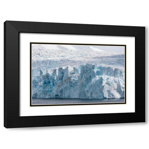 Southern Ocean-South Georgia-Drygalski Fjord-Resting Glacier-Details of ice in the Resting Glacier Black Modern Wood Framed Art Print with Double Matting by Goff, Ellen B.