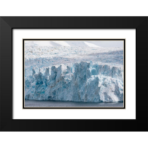 Southern Ocean-South Georgia-Drygalski Fjord-Resting Glacier-Details of ice in the Resting Glacier Black Modern Wood Framed Art Print with Double Matting by Goff, Ellen B.