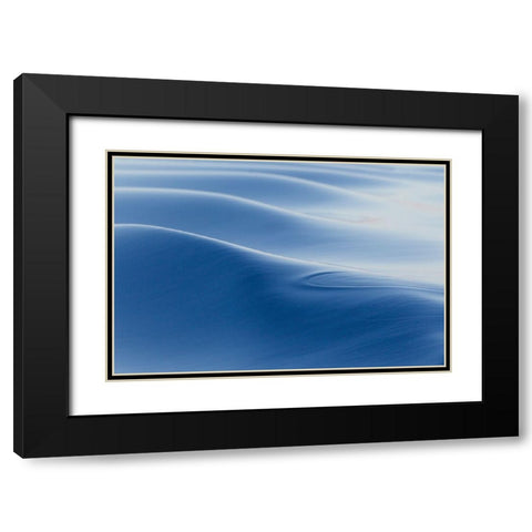 Southern Ocean-near South Georgia-Patterns created by the ship in the glassy water Black Modern Wood Framed Art Print with Double Matting by Goff, Ellen B.