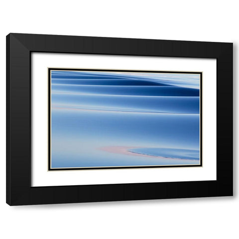 Southern Ocean-near South Georgia-Patterns created by the ship in the glassy water Black Modern Wood Framed Art Print with Double Matting by Goff, Ellen B.