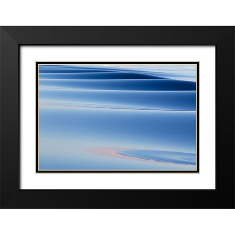 Southern Ocean-near South Georgia-Patterns created by the ship in the glassy water Black Modern Wood Framed Art Print with Double Matting by Goff, Ellen B.