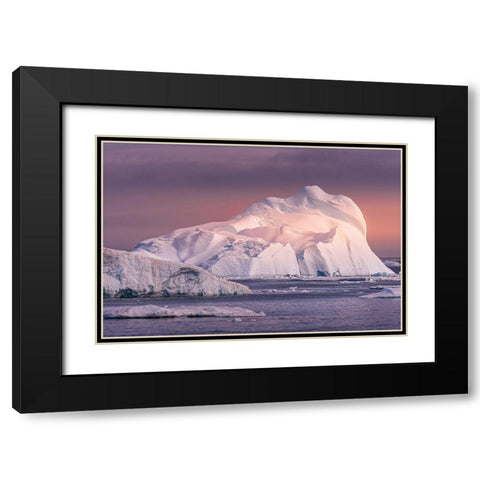 Antarctic-iceberg Black Modern Wood Framed Art Print with Double Matting by Theodore, George