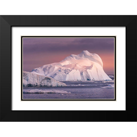 Antarctic-iceberg Black Modern Wood Framed Art Print with Double Matting by Theodore, George