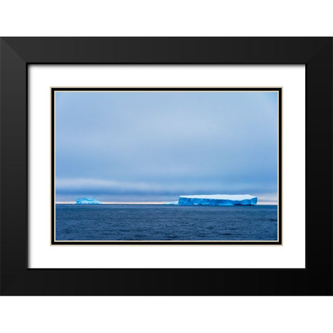 Iceberg in South Atlantic Ocean-Antarctica Black Modern Wood Framed Art Print with Double Matting by Su, Keren