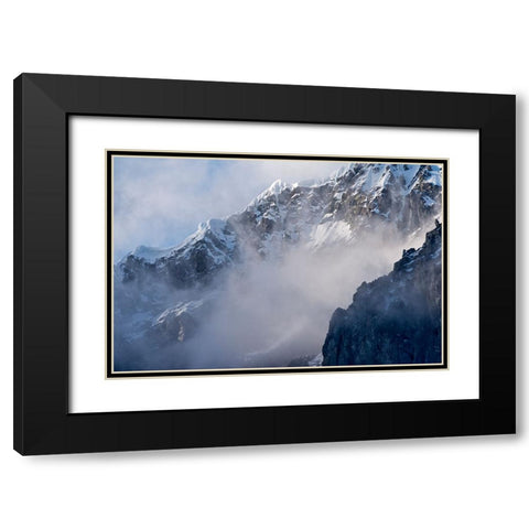 Landscape of island shrouded in mist-Antarctica Black Modern Wood Framed Art Print with Double Matting by Su, Keren