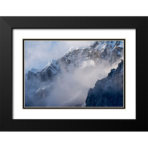 Landscape of island shrouded in mist-Antarctica Black Modern Wood Framed Art Print with Double Matting by Su, Keren