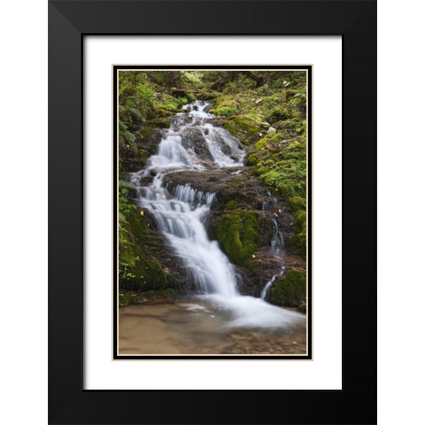 Asia, Bhutan Waterfall in central Bhutan Black Modern Wood Framed Art Print with Double Matting by Kirkland, Dennis