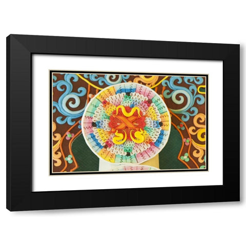 Bhutan, Bumthang Jampey Lhakhang temple alter Black Modern Wood Framed Art Print with Double Matting by Kirkland, Dennis