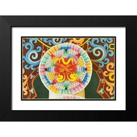 Bhutan, Bumthang Jampey Lhakhang temple alter Black Modern Wood Framed Art Print with Double Matting by Kirkland, Dennis