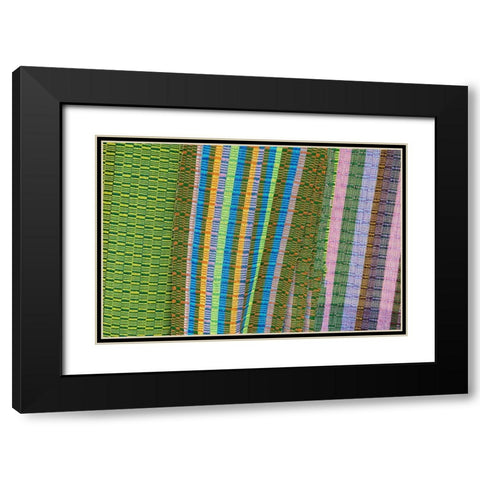 Bhutan-Thimphu Traditional Bhutanese hand woven textiles Black Modern Wood Framed Art Print with Double Matting by Hopkins, Cindy Miller