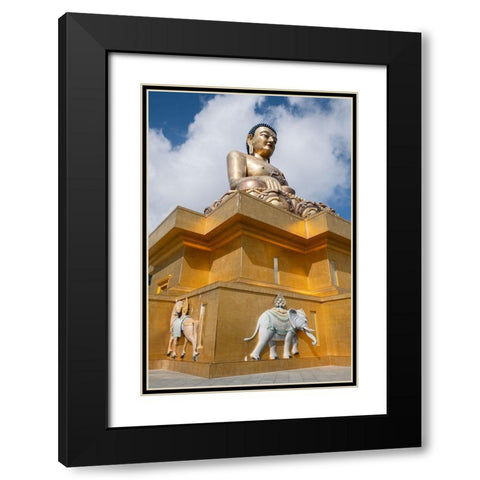 Bhutan-Thimphu Kuensel Phodrang-aka Buddha Point-home to the largest Buddha statue in the country Black Modern Wood Framed Art Print with Double Matting by Hopkins, Cindy Miller