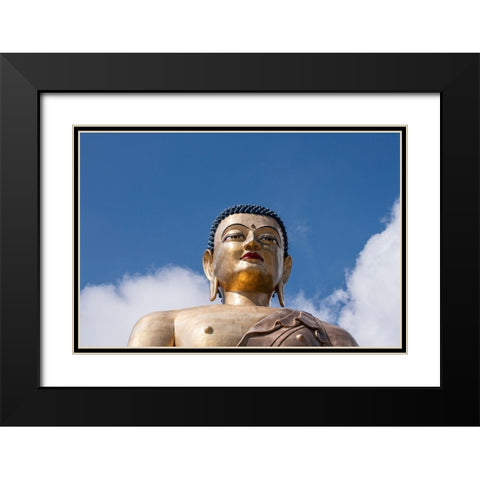 Bhutan-Thimphu Kuensel Phodrang-aka Buddha Point-largest Buddha statue in the country Black Modern Wood Framed Art Print with Double Matting by Hopkins, Cindy Miller