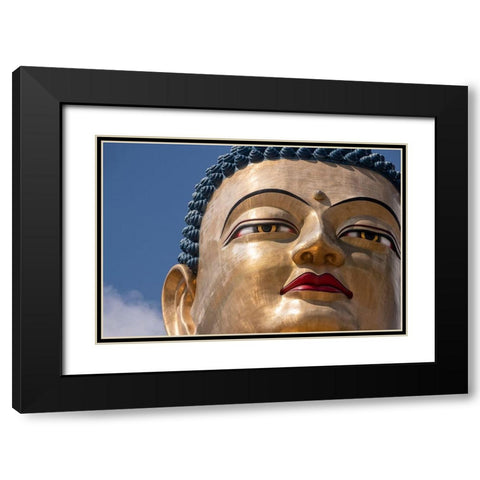 Bhutan-Thimphu Kuensel Phodrang-aka Buddha Point-largest Buddha statue in the country Black Modern Wood Framed Art Print with Double Matting by Hopkins, Cindy Miller