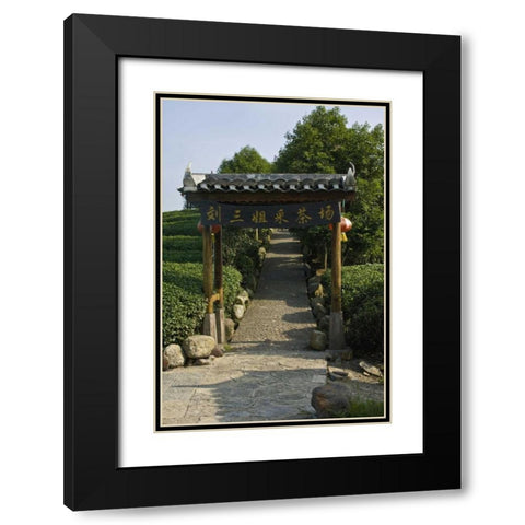 China, Long Ji Covered entrance to a garden park Black Modern Wood Framed Art Print with Double Matting by Williams, Joanne