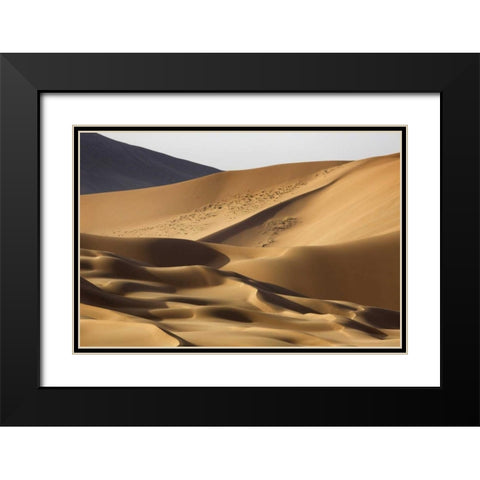 China, Badain Jaran Desert Pattern in the desert Black Modern Wood Framed Art Print with Double Matting by Anon, Ellen