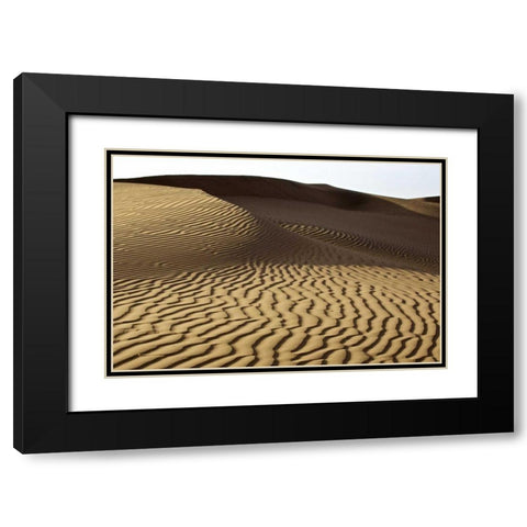 China, Badain Jaran Desert Wind-blown patterns Black Modern Wood Framed Art Print with Double Matting by Anon, Ellen