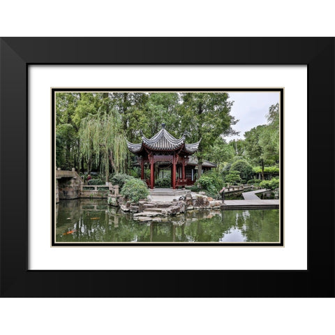 Asia-China-Zhujiajiao (Venice of the East) Black Modern Wood Framed Art Print with Double Matting by Looney, Hollice