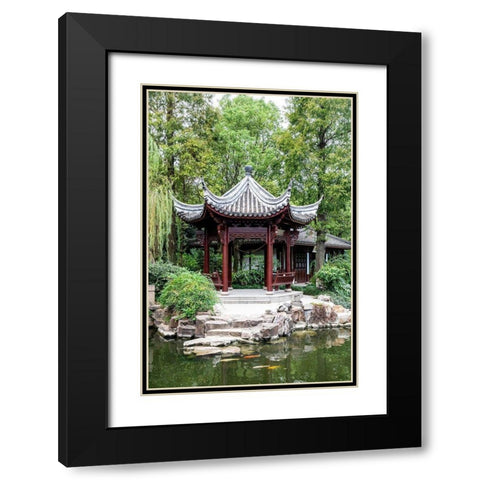 Asia-China-Zhujiajiao (Venice of the East) Black Modern Wood Framed Art Print with Double Matting by Looney, Hollice