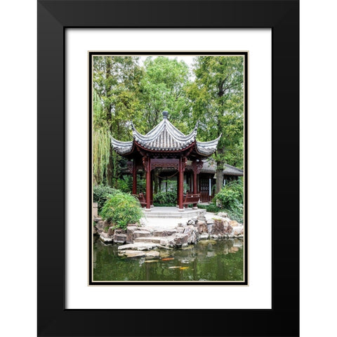Asia-China-Zhujiajiao (Venice of the East) Black Modern Wood Framed Art Print with Double Matting by Looney, Hollice